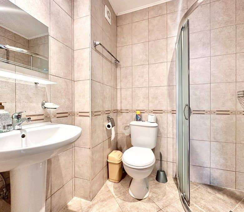 Bright bathroom with shower in Panorama Bay 1, Sveti Vlas, 75 sq.m.