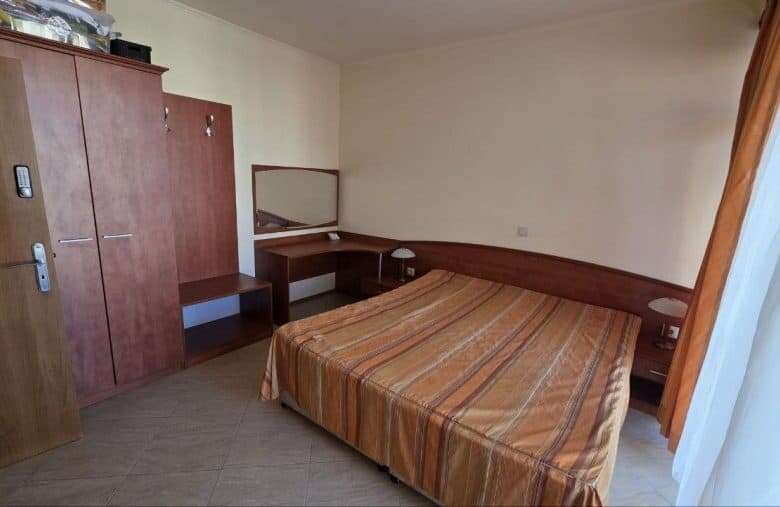 Interior of a 1-bedroom apartment with pool view in Palazzo, Sunny Beach.
