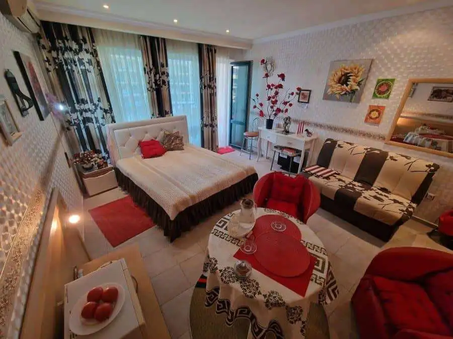 Pool view studio apartment, 50 sq.m., in Planeta, Sunny Beach, close to the sea.