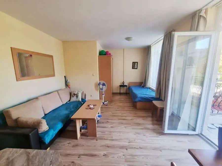 Bright 1-bedroom apartment with 47 sq.m. in Dawn Park, Sunny Beach, perfect for relaxing holidays.
