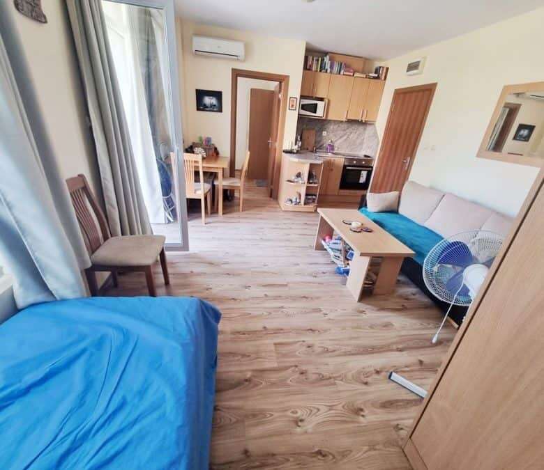 Bright 1-bedroom apartment with 47 sq.m. in Dawn Park, Sunny Beach, perfect for relaxing holidays.