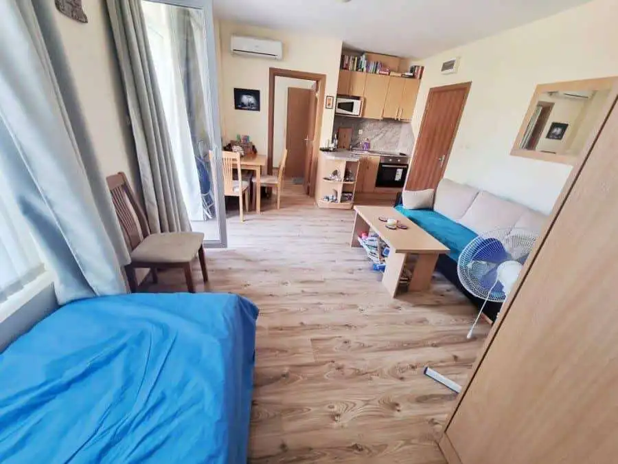 Bright 1-bedroom apartment with 47 sq.m. in Dawn Park, Sunny Beach, perfect for relaxing holidays.