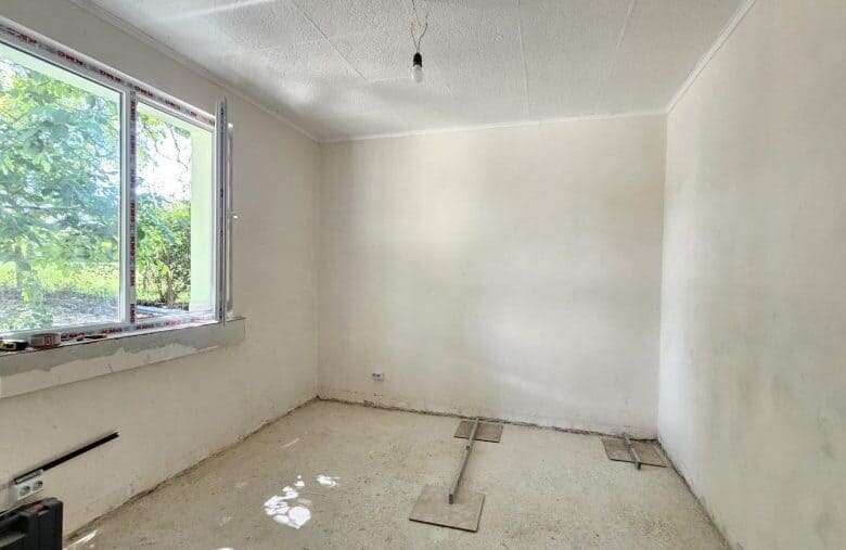 Interior view of a newly renovated house with unfinished floors in Dyulevo, near Burgas.