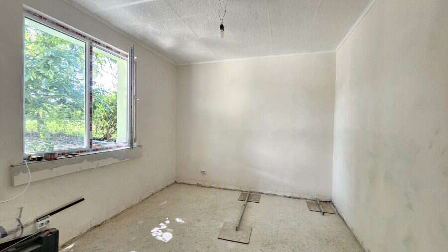 Interior view of a newly renovated house with unfinished floors in Dyulevo, near Burgas.