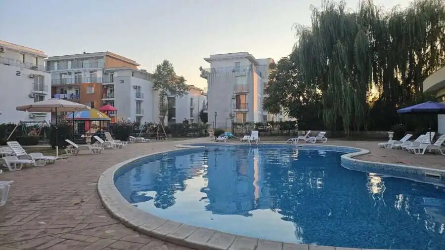 Modern apartment with large pool view in Sunny Day 3 Premium, Sunny Beach.