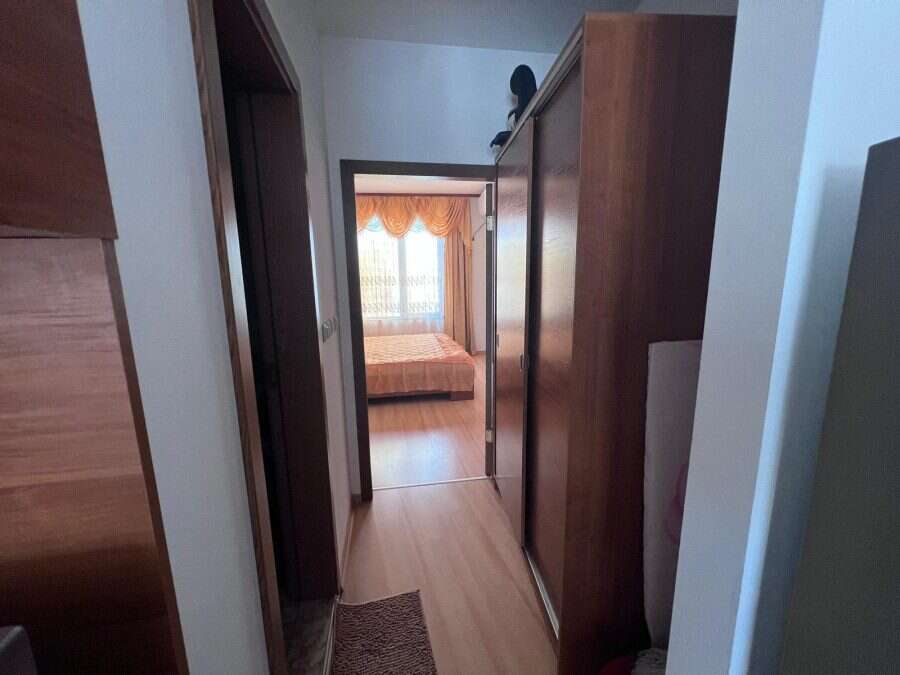 Interior view of a 1-bedroom apartment with pool view in Sunny Day 3 Premium, Sunny Beach.
