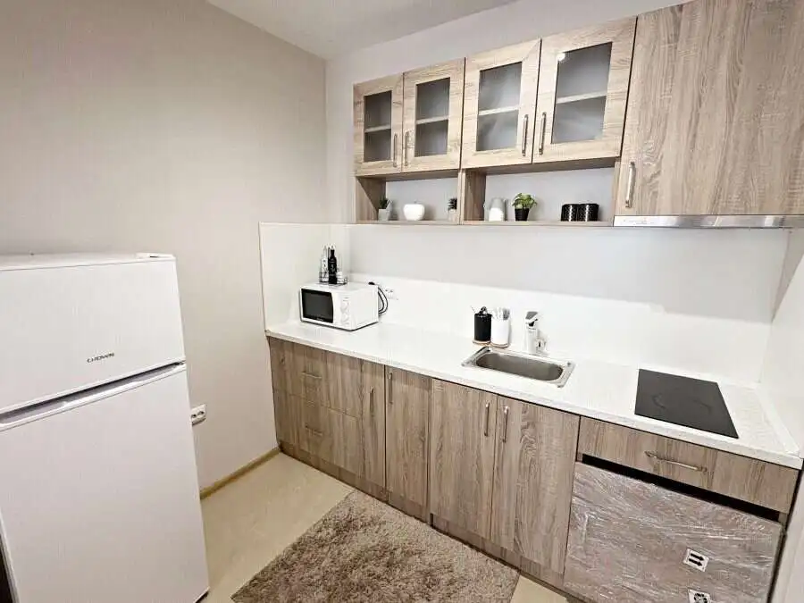 Cozy 1-bedroom apartment kitchen in Sunflower, Sunny Beach, 62 sq.m., close to the sea.