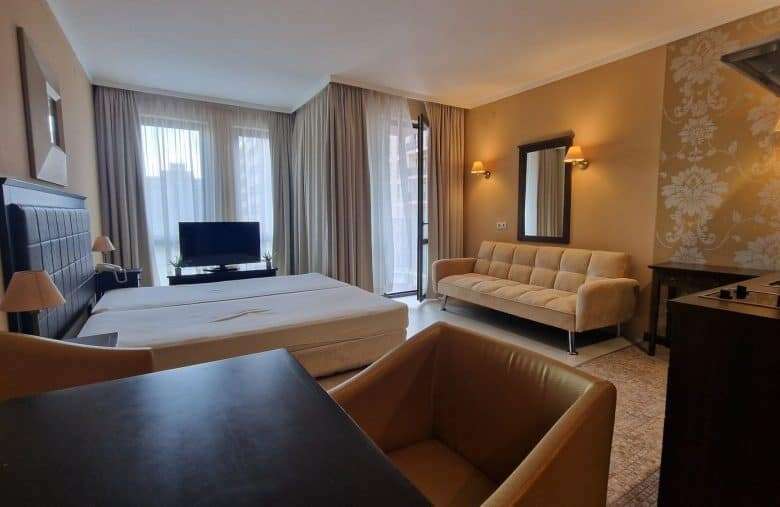 Studio apartment with pool view in Barcelo Royal Beach, Sunny Beach.