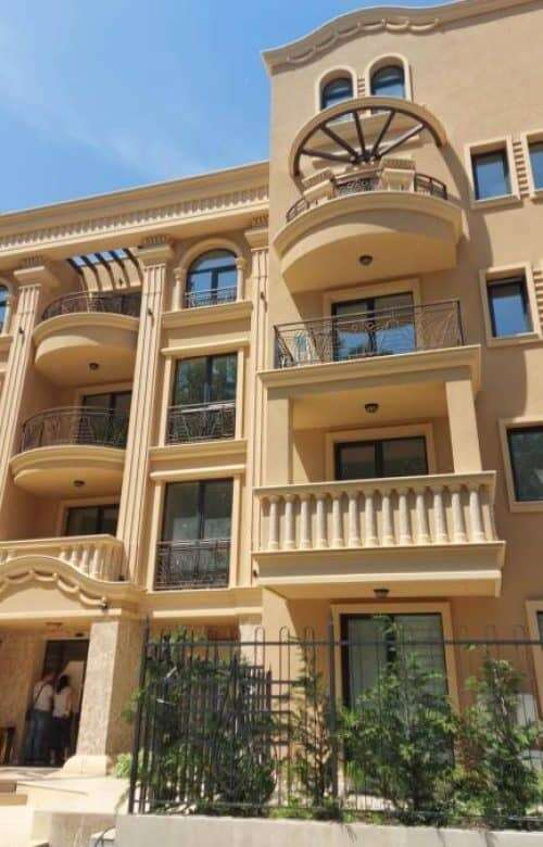 Newly built apartment in Sunny Beach with balconies and stylish architecture.