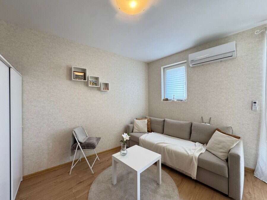 Furnished studio apartment of 30 sq.m. in newly built Aphrodite Park, Sunny Beach, ideal for comfort.