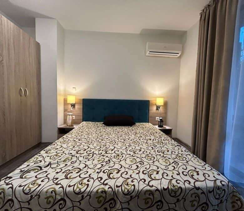 Cozy ground floor studio with kitchen, 34 sq.m. at Tarsis Club and SPA in Sunny Beach.