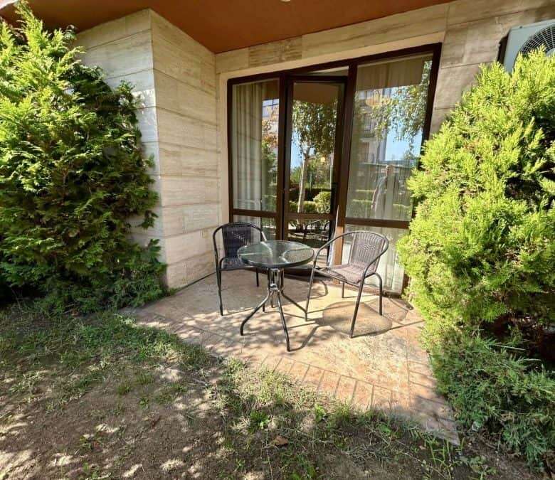 Studio apartment with garden view in Tarsis Club and SPA, Sunny Beach.