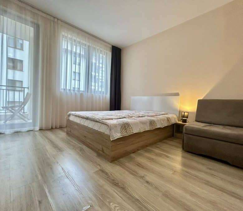 Furnished studio with garden views, 31 sq.m., in Apollon apartments, Ravda, Bulgaria.