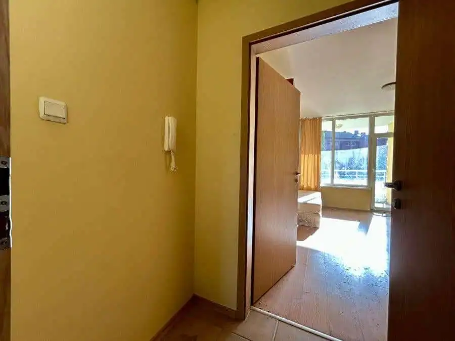 Interior view of a studio apartment with sea and pool views in Oasis, Ravda, 41 sq.m.