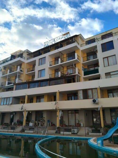 Blue Summer complex apartment with pool view in Sunny Beach, Bulgaria.