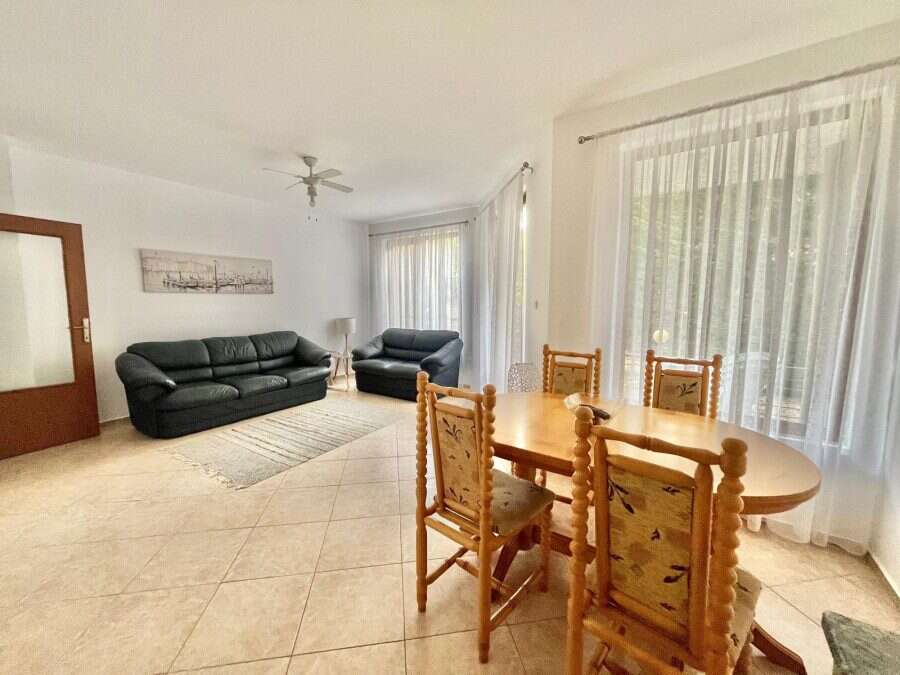 Sea view 2-bedroom apartment for sale in Nessebar's Global City, 95 sq.m., with spacious living area.