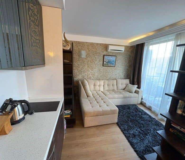 Spacious 2-bedroom, 2-bath apartment of 89 sq.m. in luxurious Harmony Palace, Sunny Beach. Perfect f.
