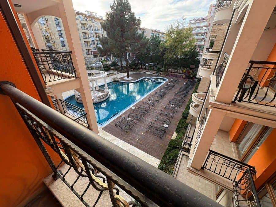 Apartment with pool view in Harmony Palace Sunny Beach, 2 beds, 2 baths, 89 sq.m. luxury residence.