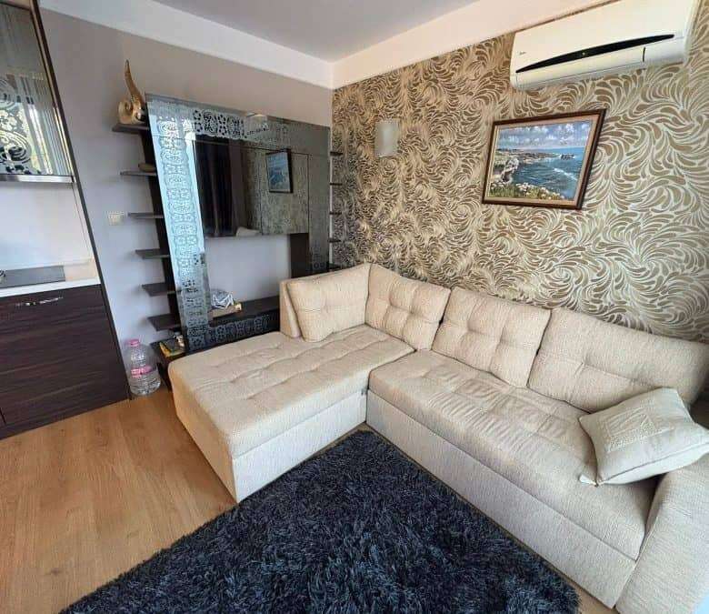 Spacious 2-bedroom, 2-bath apartment with stylish interior in Harmony Palace, Sunny Beach. Perfect f.