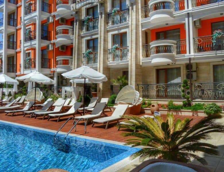 Luxury apartment with pool at Harmony Palace, Sunny Beach, Bulgaria.