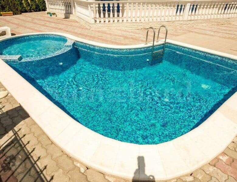 Swimming pool at a seaside apartment in Nessebar, close to the beach.