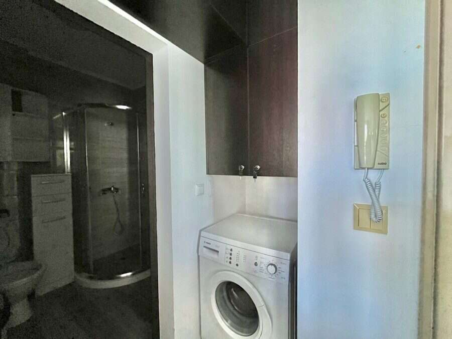 Sea View 1-Bed Apartment Nessebar Bright interior of a 1-bedroom apartment near the beach in Nessebar with sea views.