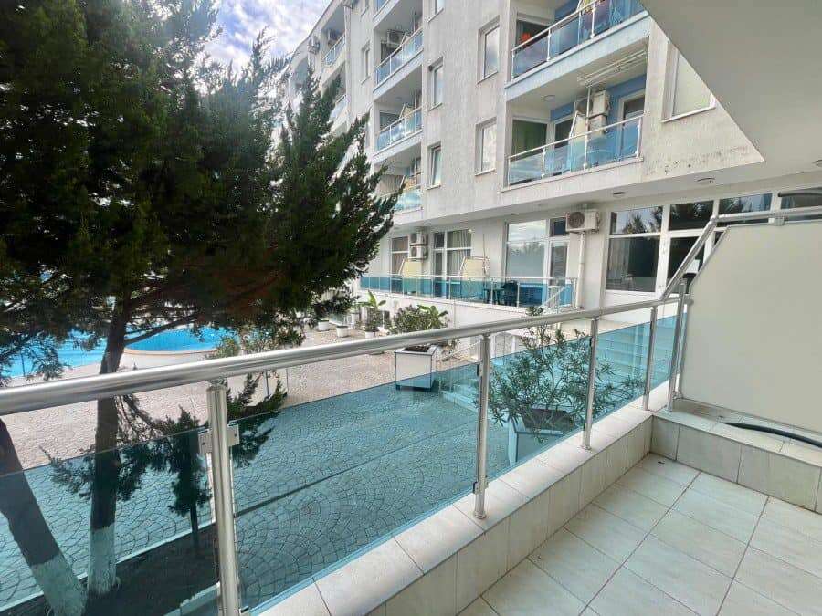Pool view studio in Odissey, Nessebar, 150m from the sea.