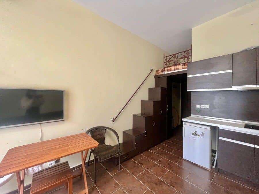 Modern studio apartment with pool view in Nessebar, 38 sq.m. Studio apartment with pool view, 38 sq.m., in Odissey, Nessebar, 150 m to the sea.