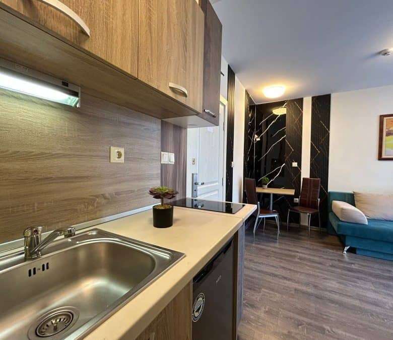 Modern 1-bedroom apartment with 45 sq.m. space at Tarsis - Club & Spa, Sunny Beach. Perfect for rela.