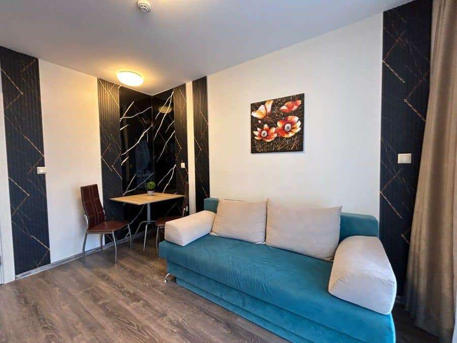Modern 1-Bed Apartment in Tarsis – Club & Spa Cozy living room in a 1-bedroom apartment at Tarsis - Club & Spa, Sunny Beach.