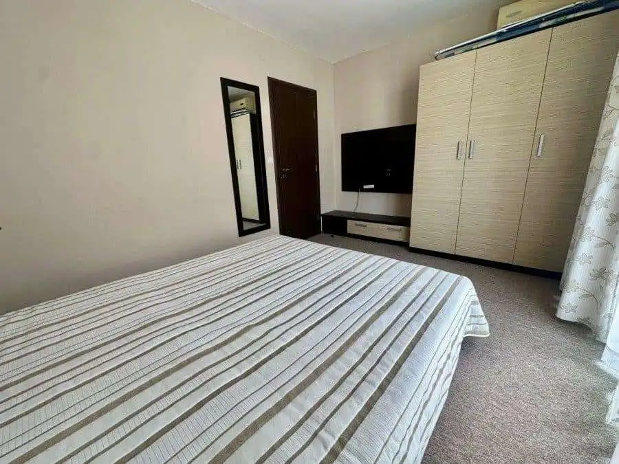 2 BED 2 BATH apartment in Tarsis – Club & Spa Spacious bedroom with modern decor in Tarsis - Club & Spa, Sunny Beach.