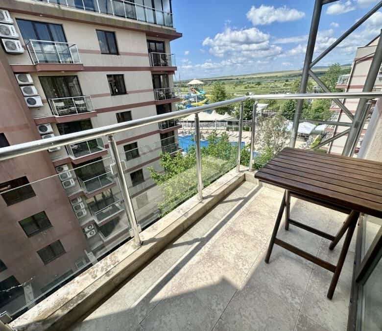 Balcony view from a 2 bed, 2 bath apartment in Tarsis - Club & Spa, Sunny Beach.