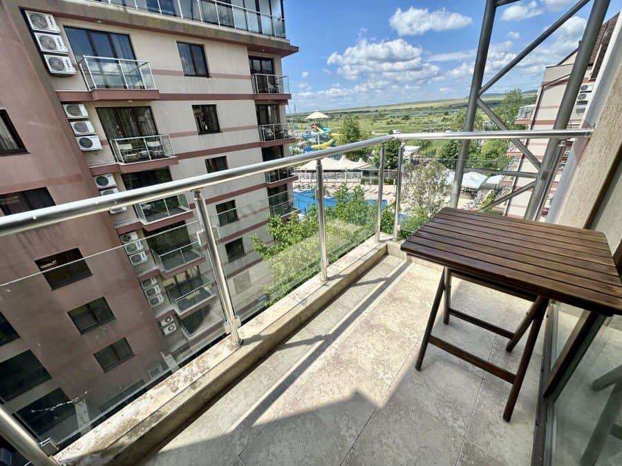 Balcony view from a 2 bed, 2 bath apartment in Tarsis - Club & Spa, Sunny Beach.