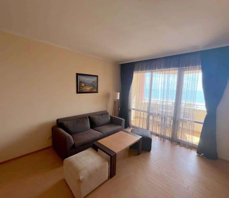 Modern beachfront apartment with stunning sea views in Majestic Sunny Beach.