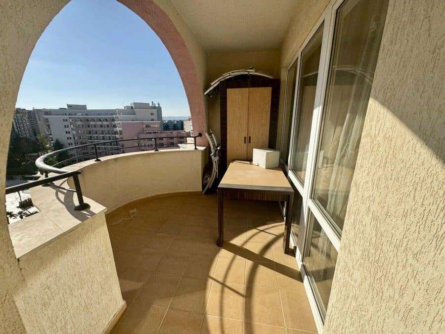 Modern 1 BED Apartment with Sea Views in Sunny Beach Sea view balcony of a large 1-bedroom apartment in Sunny Beach, perfect for relaxing and enjoying pa.