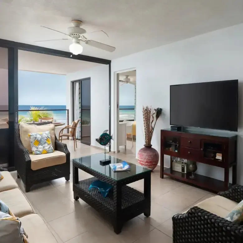 Modern 2-bedroom apartment with ocean views in St. Lawrence Beach, Christ Church.