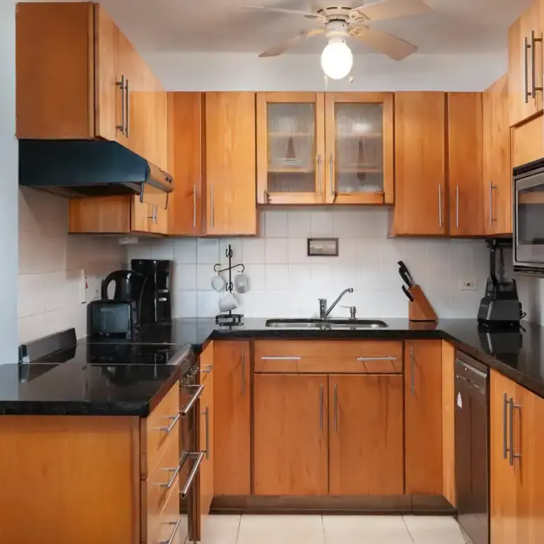 Luxury 2 Bed Apartment Kitchen in St. Lawrence Beach, Christ Church.