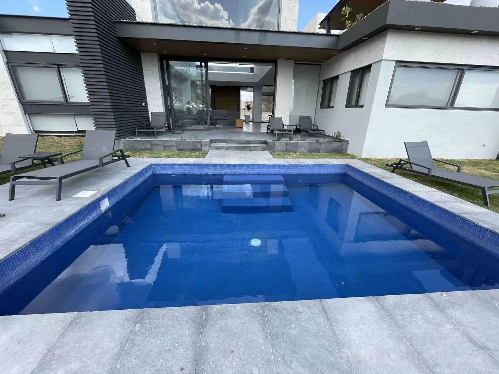 Luxury vineyard estate with private pool in San Miguel de Allende, Mexico. Modern design, outdoor lo.
