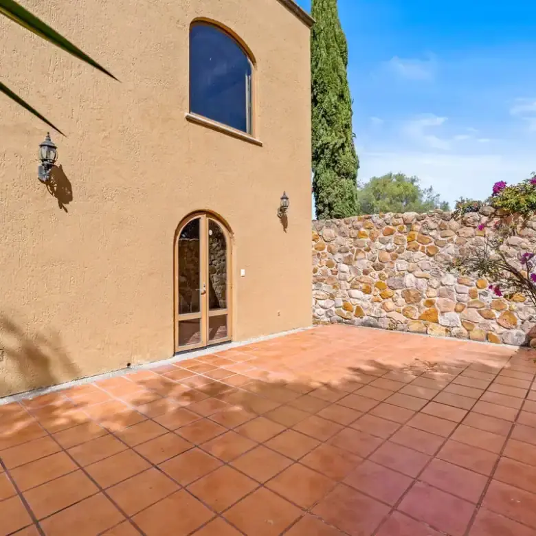 Beautiful outdoor patio of a lakefront home in Rancho Los Labradores, San Miguel de Allende.
