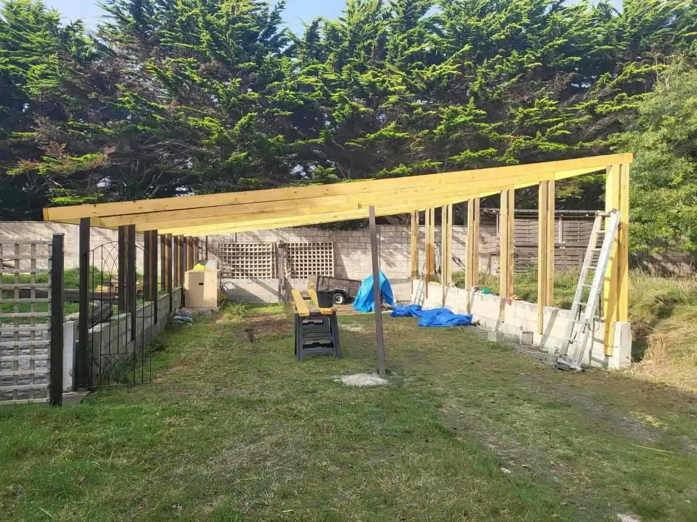 Attic renovation project for a 3-bedroom apartment in Penmarch, Brittany, France. Construction in pr.