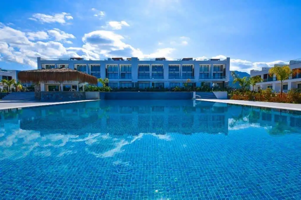 Modern luxury penthouse with pool view in Deja Blue Complex, Kyrenia North Cyprus.