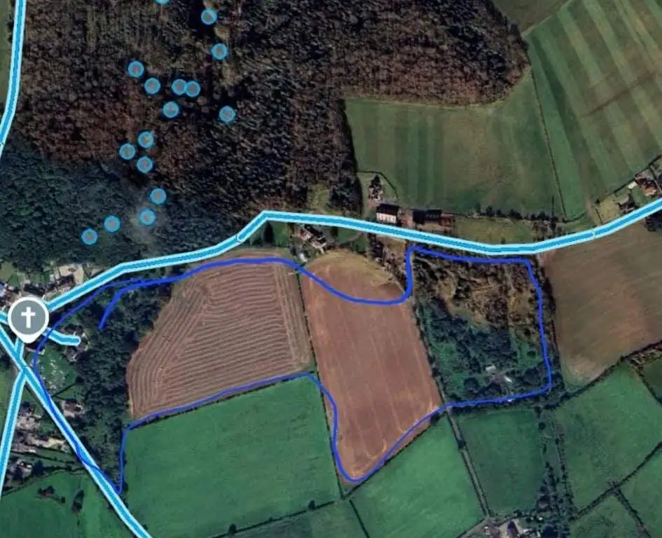 Beautiful aerial view of land plots for sale in Castlerock, Northern Ireland, highlighting spacious.