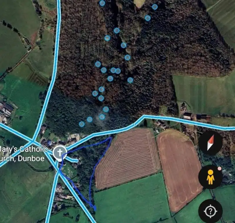 Aerial view of land plots in Castlerock, County Derry, Northern Ireland.