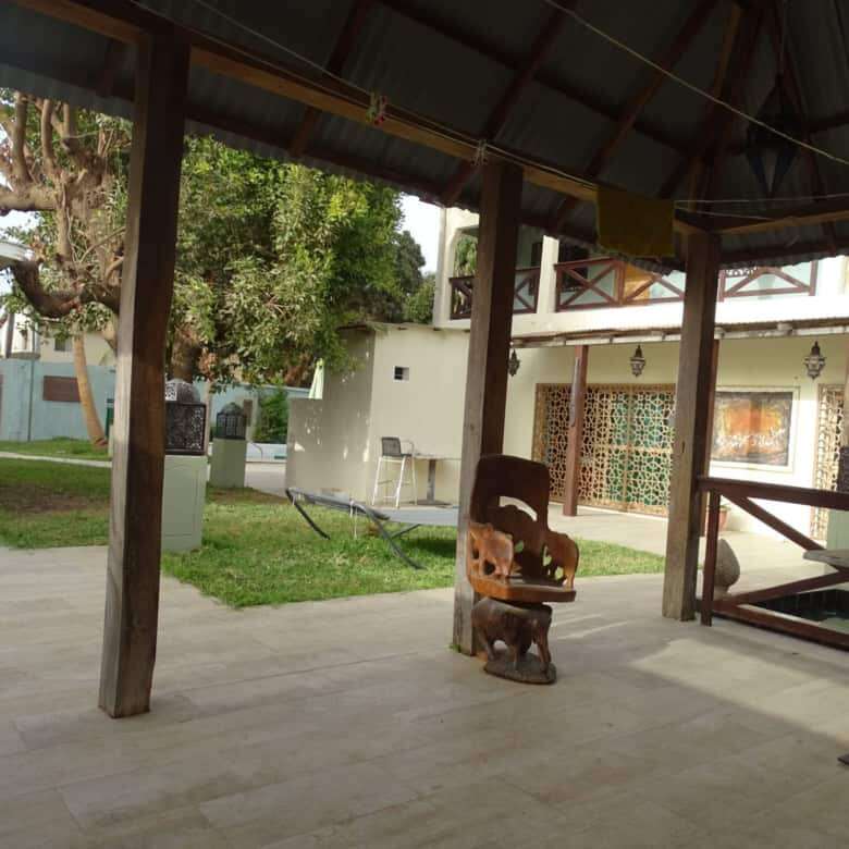 Beautiful outdoor view of a six-bedroom bed and breakfast property in Kombo North district. Perfect.