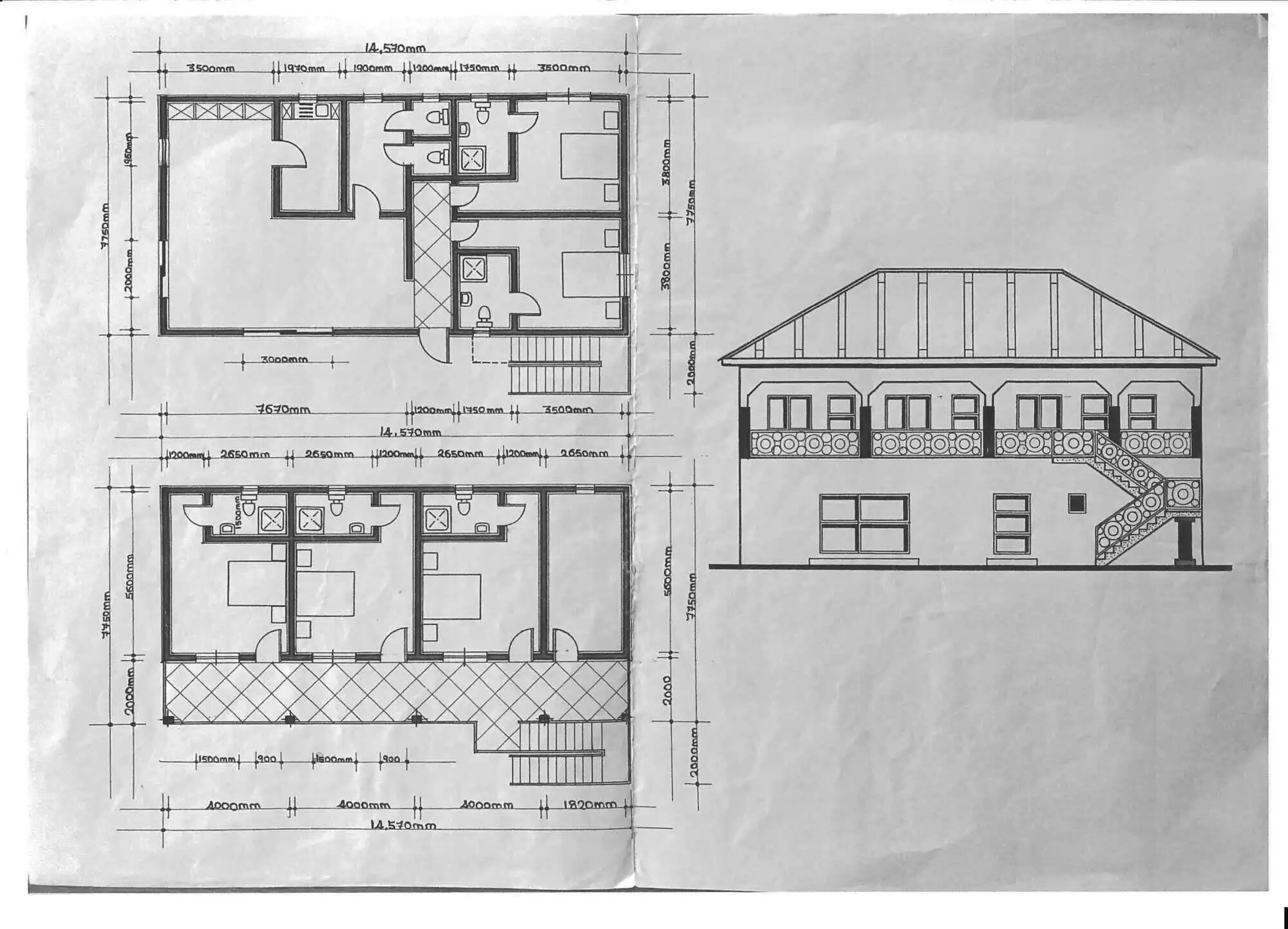 Floor plan of a six-bedroom bed and breakfast property in Kombo North district.