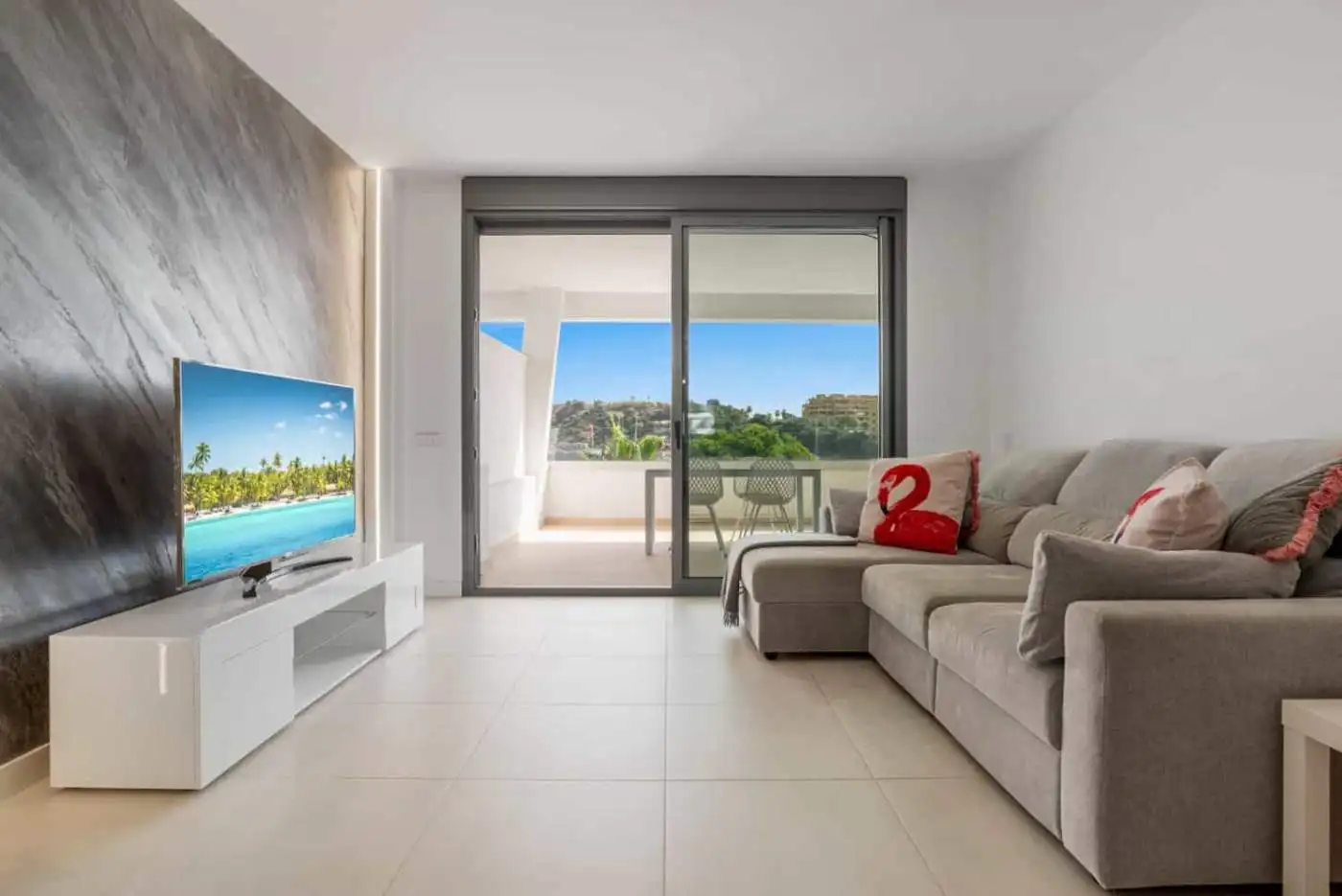 Modern 2-Bedroom Penthouse with balcony in Selwo Estepona, featuring spacious living area and scenic.
