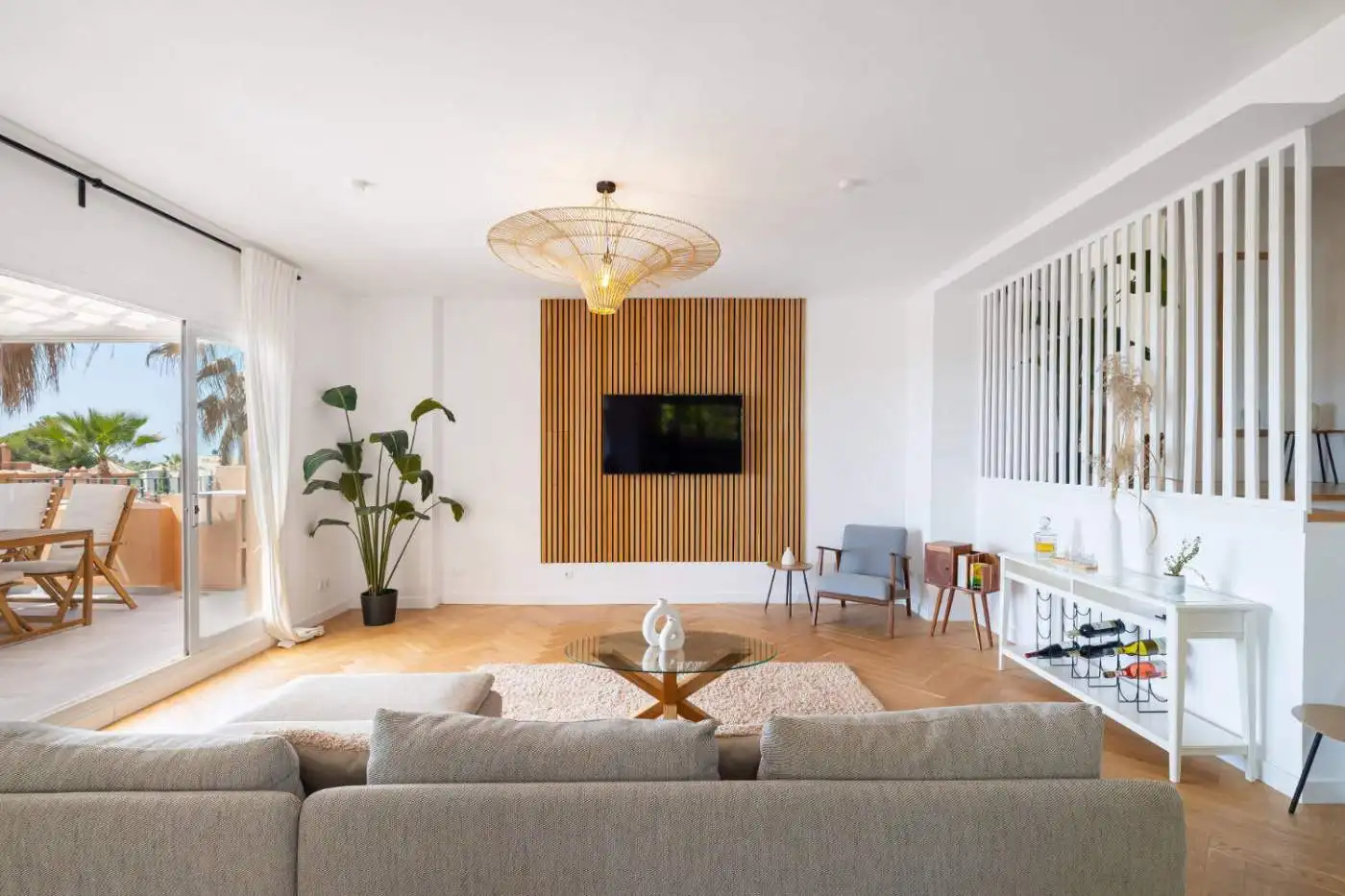 Luxurious penthouse with modern design and expansive south-facing panoramic city views.