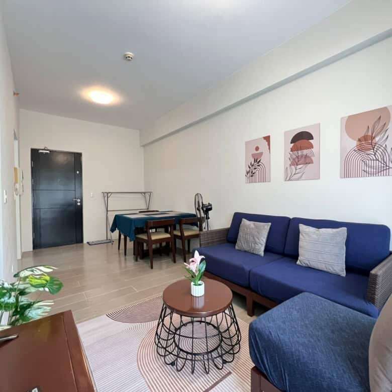 Comfortable 1-bedroom apartment with stylish decor in Oceanway Residencies Boracay. Perfect for rela.