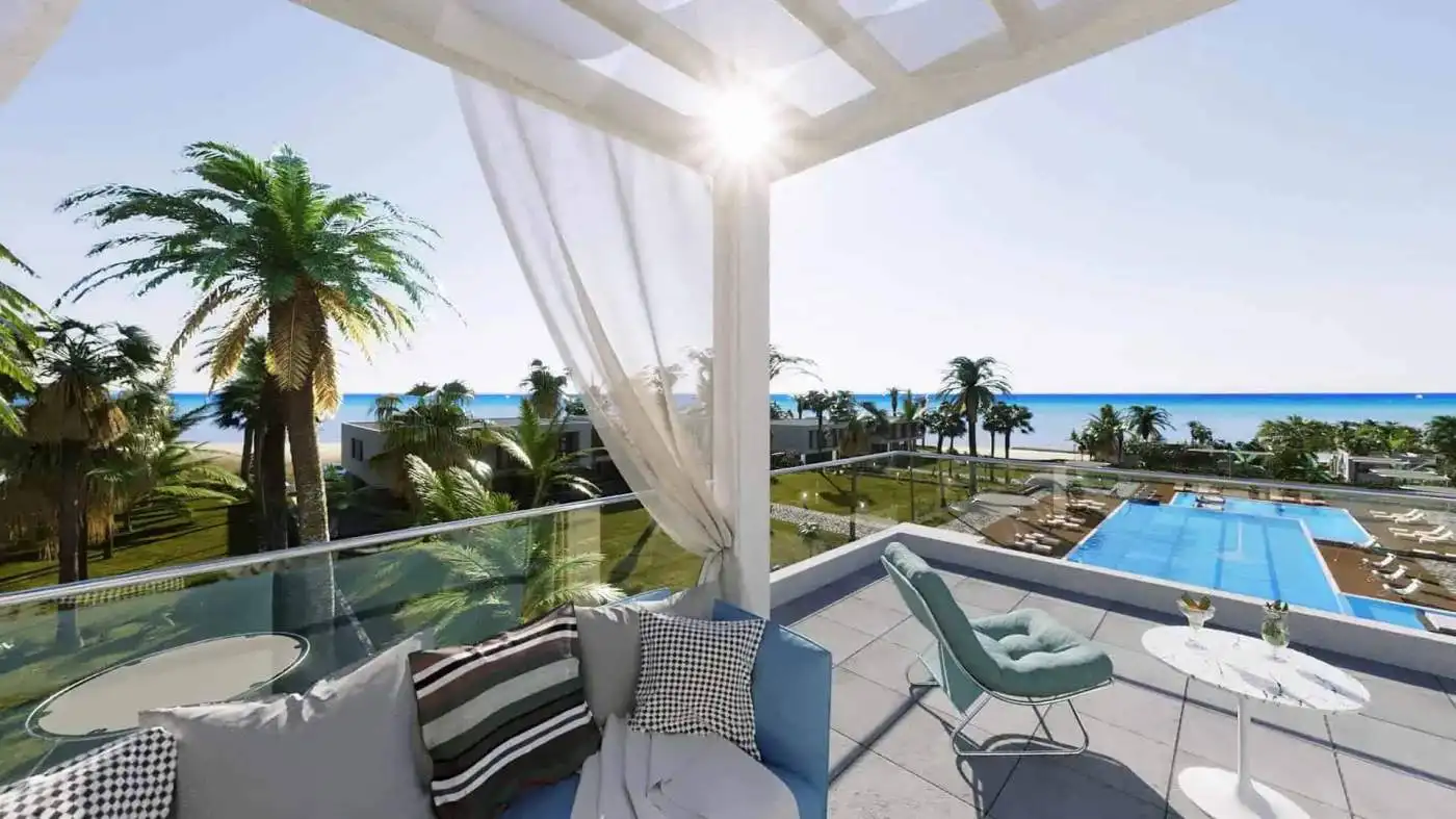 Bright penthouse with sea views in Deja Blue Complex, Kyrenia North Cyprus.