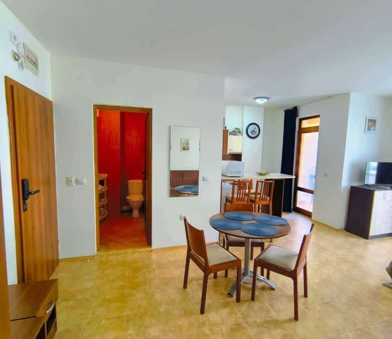 Interior view of a spacious 48 sq.m. studio at Sea Lighthouse, Sveti Vlas, near the sea.